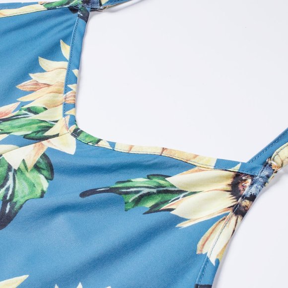 HP! 🎉 Sky Blue Sunflower Buttoned Cami Dress - Picture 6 of 12